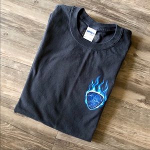 Gildan Black & Blue Electric Guitar Tee Shirt size 2xL